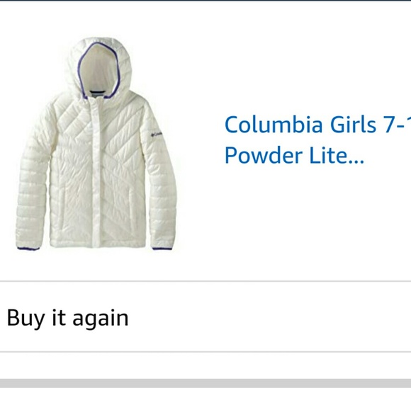 Columbia Girls Powder Lite Jacket Large 14/16 EUC - Picture 2 of 8